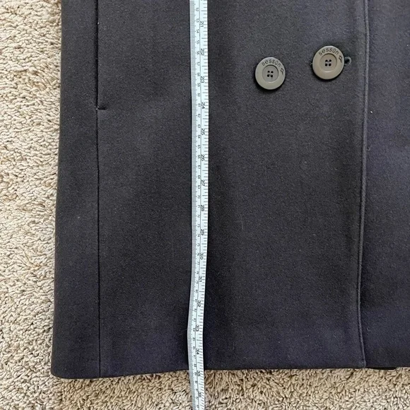 Sessùn New Haven Wool Long Brown Double Breasted Pea Coat - Picture 13 of 13